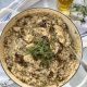 Ризотто с курицей су-вид, грибами и трюфельно-пармезановым соусом